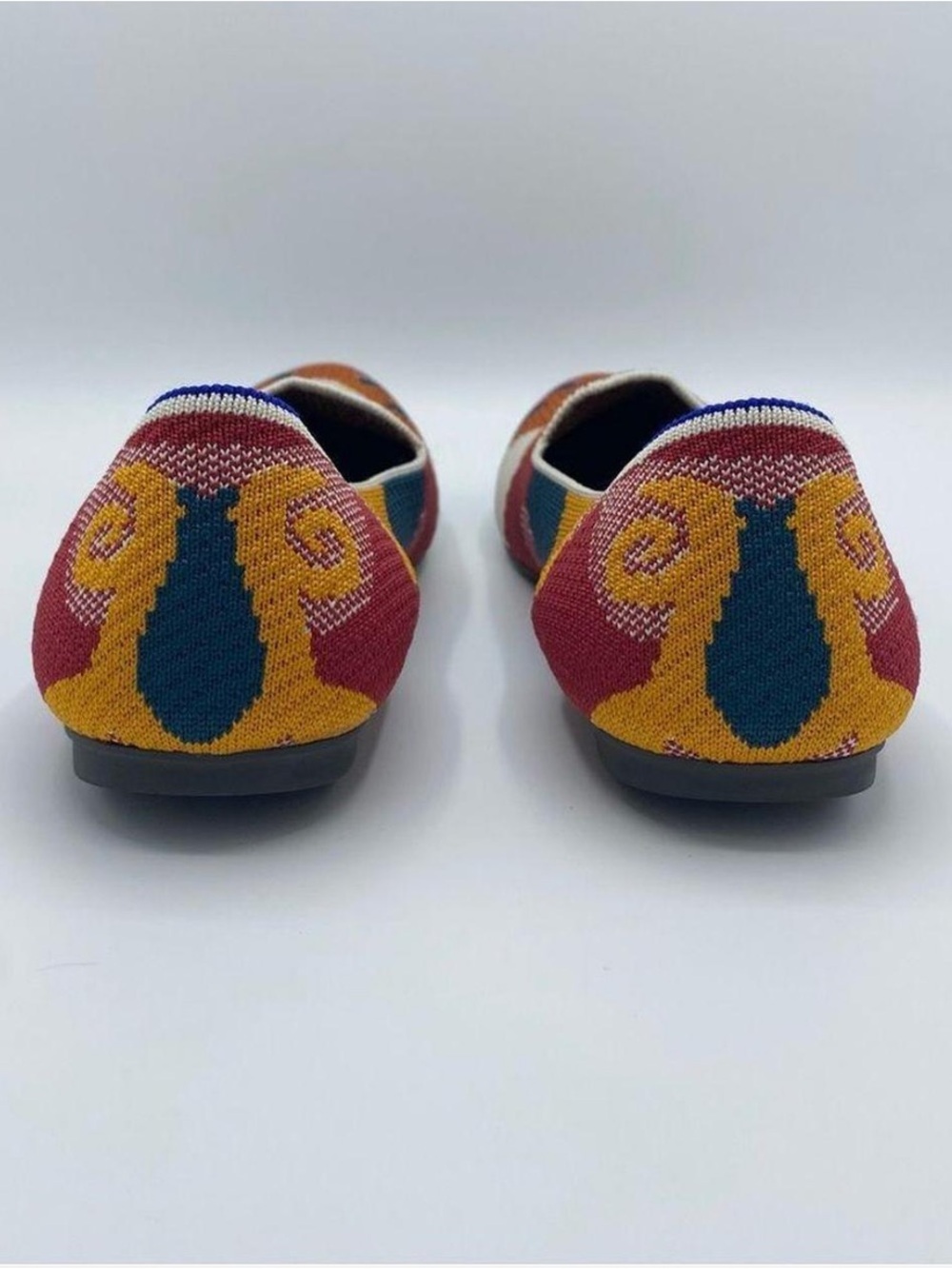 Rothy's Multicolor Knit Slip-On Flats in Red, Mustard & Teal - Picture 4 of 9